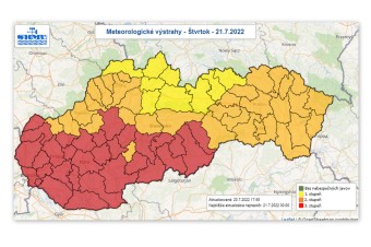 Horúčavy potrápia Slovensko aj počas štvrtka (21. 7.). Na väčšine západného Slov