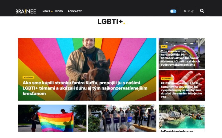 Portál Brainee kúpil webstránku kňaza Kuffu a zdieľa tam dúhové témy svojho webu