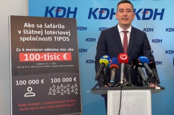 Tipos vyplatil obvinenému exšéfovi Kaňkovi 100-tisíc eur, upozorňuje KDH