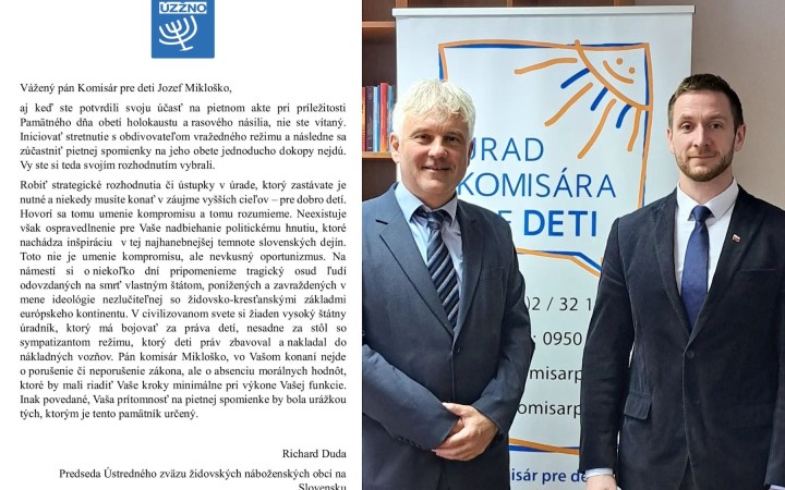 Mikloško nie je pre fotku s Uhríkom vítaný na Pamätnom dni obetí holokaustu