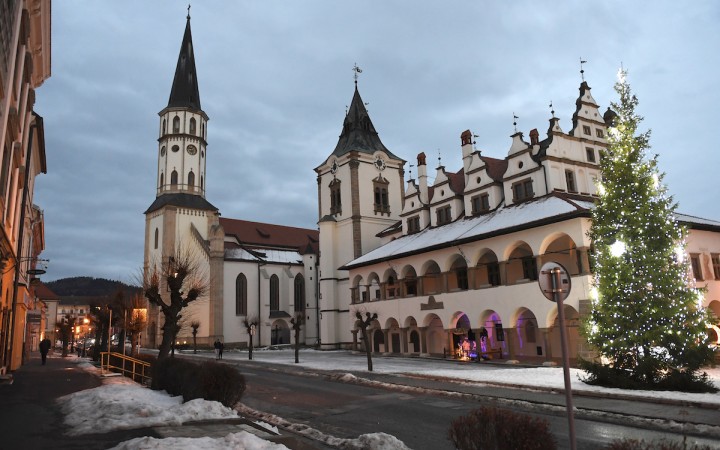 Fotovýber: Historické centrum Levoče s Bazilikou sv. Jakuba, historickou radnico