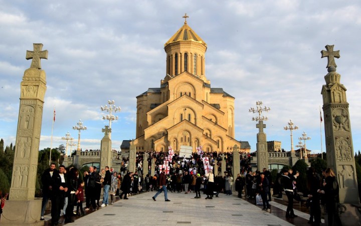 V pravoslávnej katedrále v gruzínskom Tbilisi sa objavila ikona so Stalinom