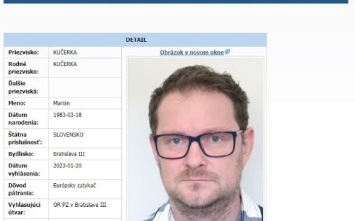 Kučerkovo meno zmizlo z pátracieho systému, polícia sa odvoláva na taktiku