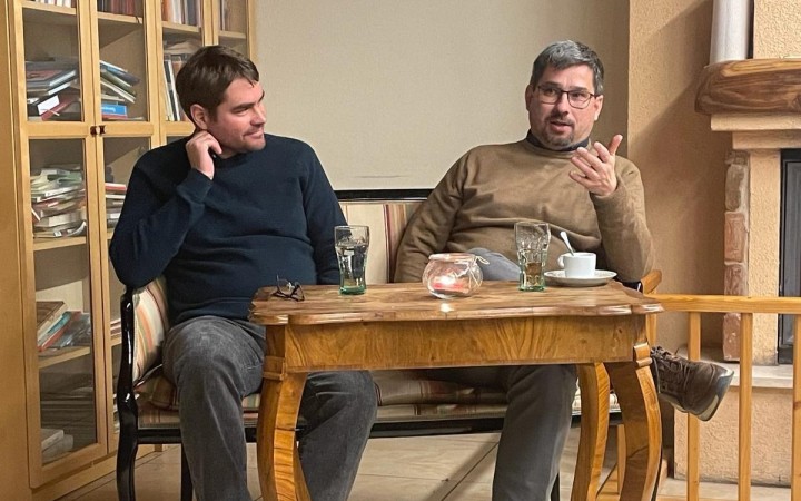 Zástupca šéfredaktora denníka Postoj Imrich Gazda a vedúci redaktor Sveta kresťa