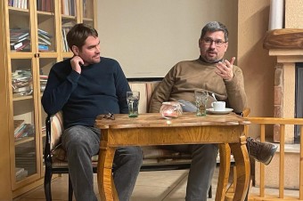 Zástupca šéfredaktora denníka Postoj Imrich Gazda a vedúci redaktor Sveta kresťa