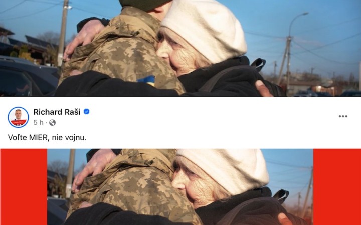 Ministri za Hlas zdieľajú upravenú fotku ukrajinského vojaka a používajú ju v kampani