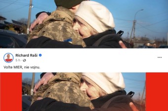 Ministri za Hlas zdieľajú upravenú fotku ukrajinského vojaka a používajú ju v kampani