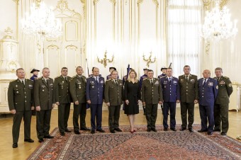 Prezidentka prijala veliteľov slovenských ozbrojených síl