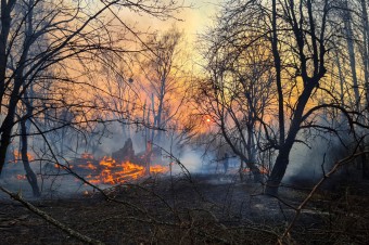 Požiar v černobyľskej zóne stále nie je pod kontrolou