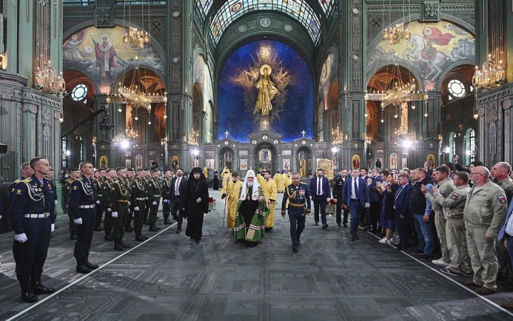 Pravoslávny patriarcha Kirill posvätil novopostavenú katedrálu ozbrojených síl