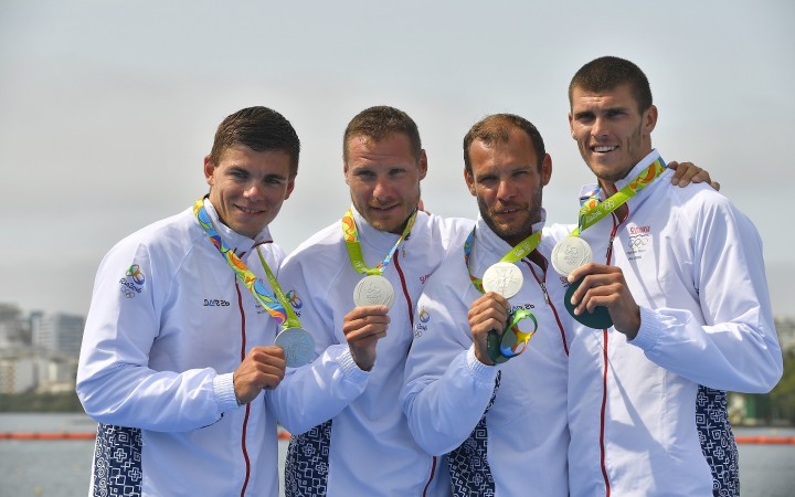 Slovenský štvorkajak získal striebro na 1000 m
