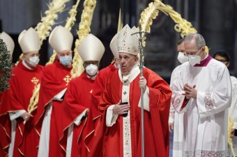 Pápež František slávil liturgiu Kvetnej nedele v Bazilike sv. Petra, jej súčasťo