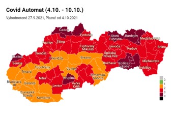 Pribudli ďalšie bordové okresy, zelený nie je žiaden