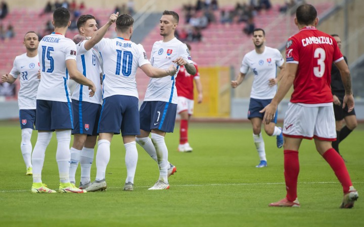 Slováci deklasovali Maltu 6:0 aj vďaka hetriku Ondreja Dudu