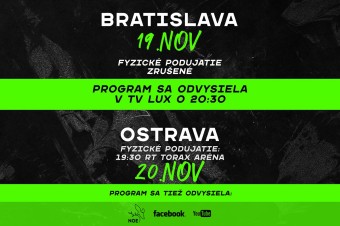 Fyzické podujatie v Bratislave zrušili, program však odvysielajú na TV Lux